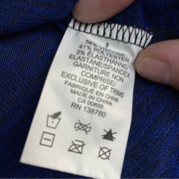 MBLM by Tess Holliday Plus Size Designer Women’s Shirt Blue Metallic Details - Picture 4 of 9